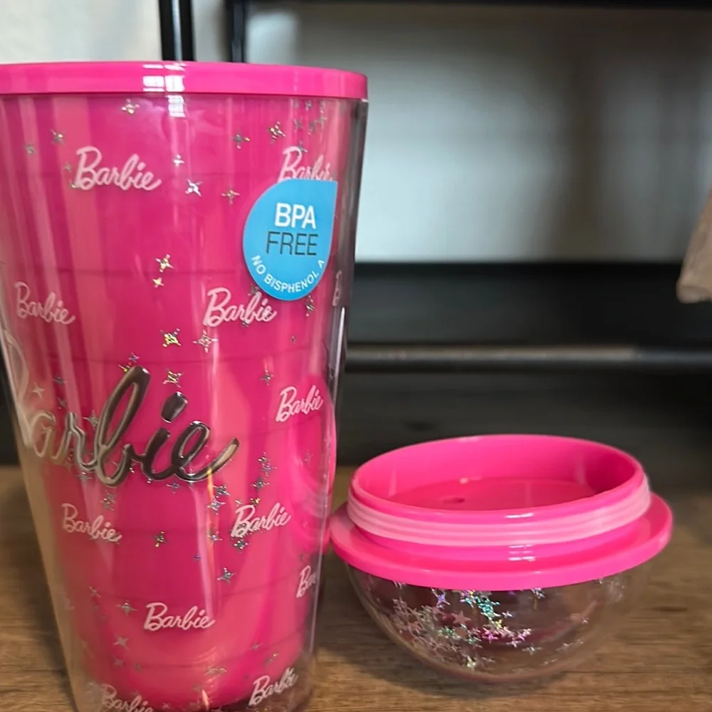 Barbie Pink Party Favor Tumbler with Straw‎ 600ml PBA Free